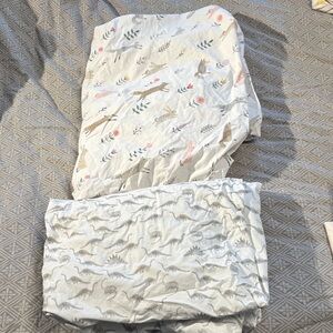 Two pottery barn fitted crib sheets. No tears, stains. 100% cotton. Gently used